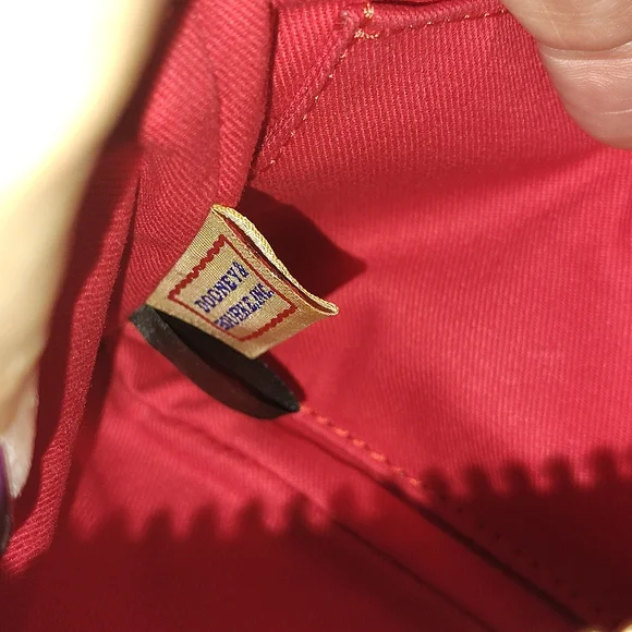 Dooney & Bourke Fabric Green And Blue Plaid Wristlet EUC - Picture 11 of 11